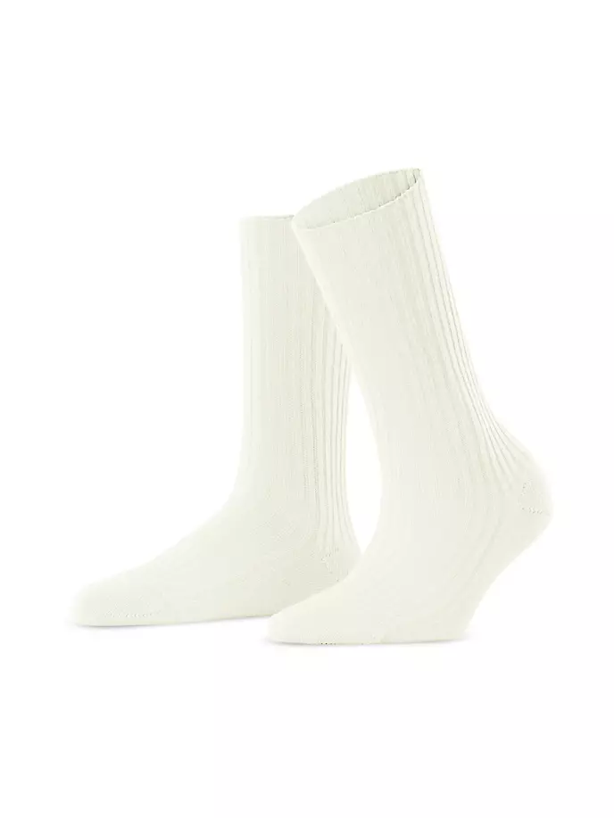 

Уютные носки из смесовой шерсти Falke, цвет off white