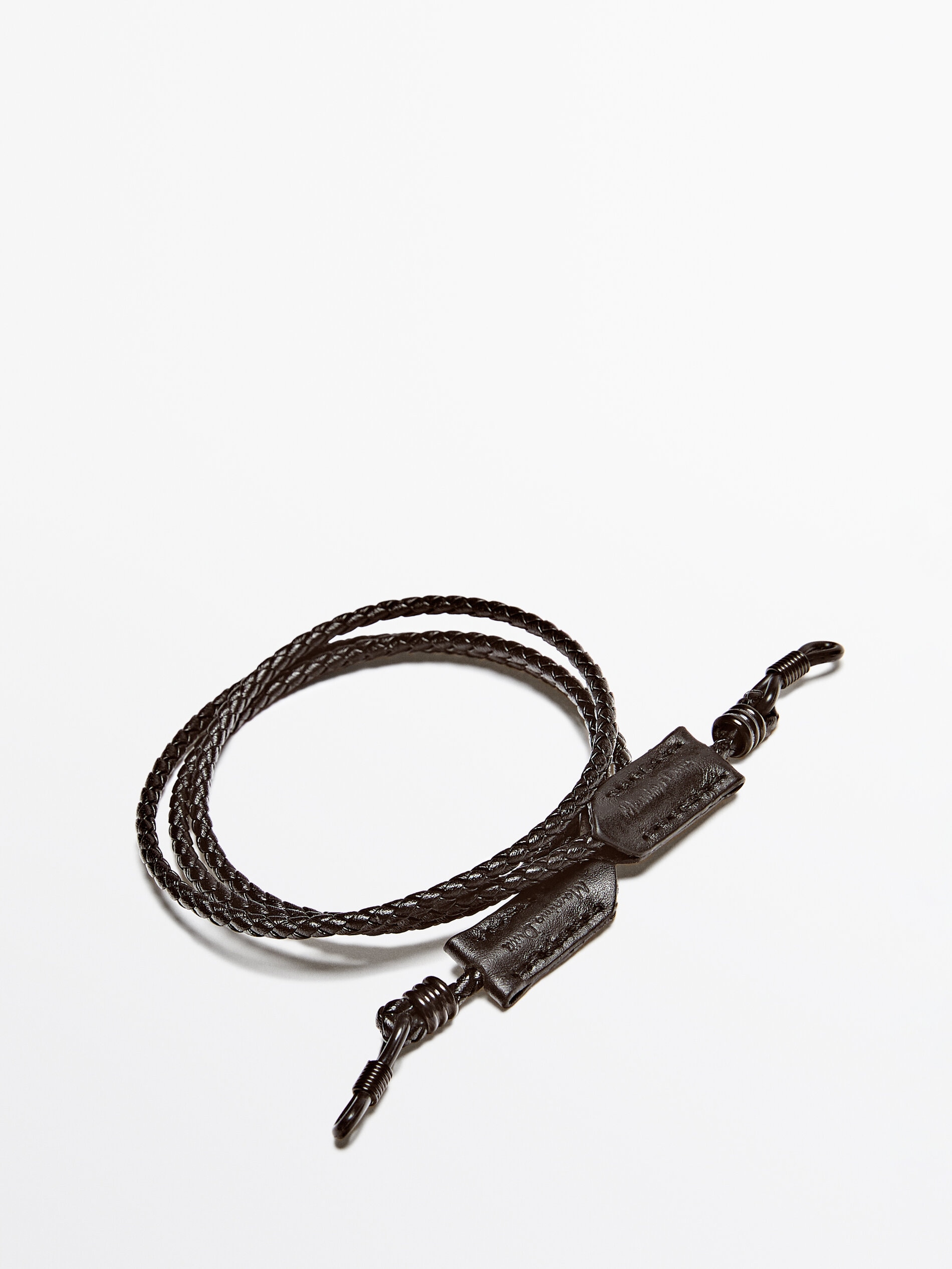 цена Плетеный шнур для солнцезащитных очков Massimo Dutti, коричневый