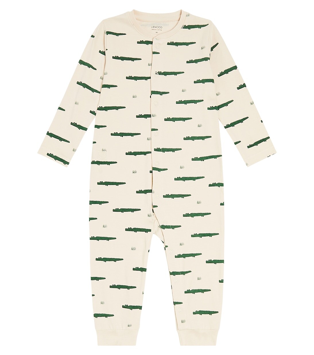 

Хлопковый комбинезон с принтом baby birk Liewood, зеленый