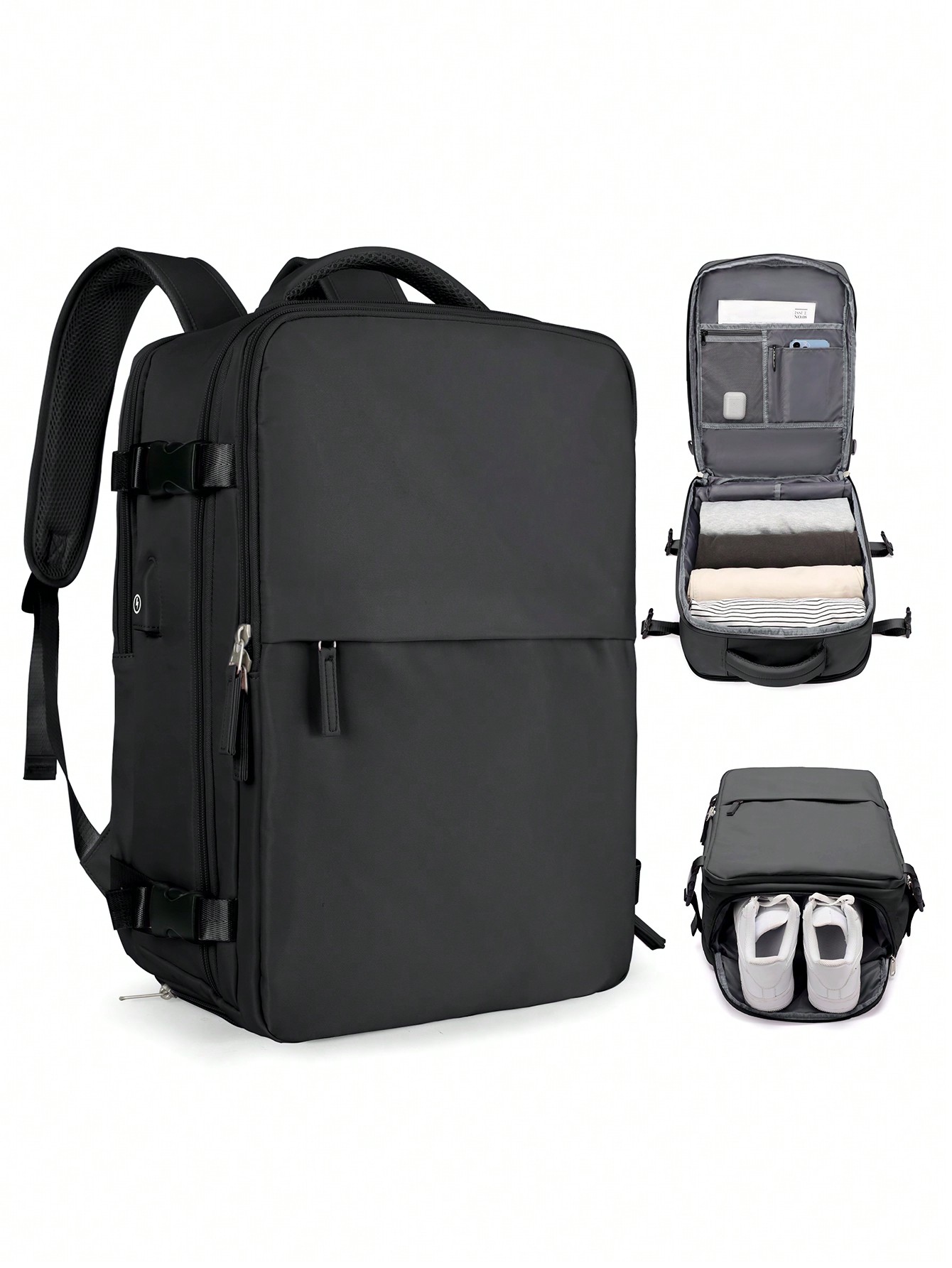Дорожный рюкзак для мужчин, черный цена и фото