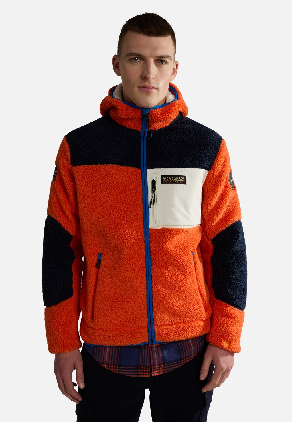 Флисовая куртка YUPIK ZIP HOOD Napapijri, оранжево-красный