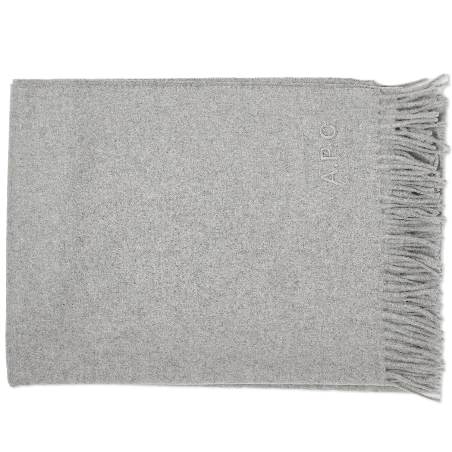 

Шарф A.P.C. Brodee Logo, цвет Heather Grey