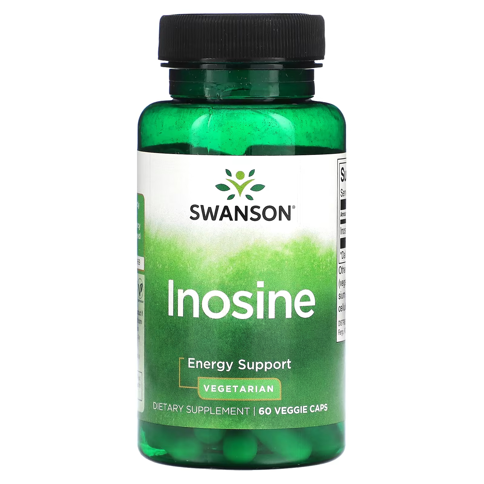 Инозин Swanson, 60 растительных капсул swanson vegan collagen builder 60 растительных капсул