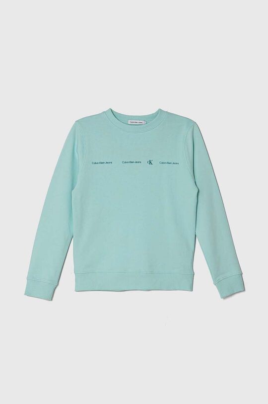 

Calvin Klein Jeans Детская хлопковая толстовка, бирюзовый, Зеленый, Calvin Klein Jeans Детская хлопковая толстовка, бирюзовый