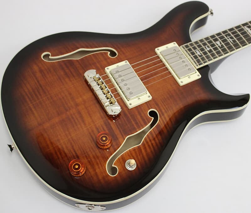 

Электрогитара 2023 PRS SE Hollowbody II Electric Guitar, Black Gold Burst