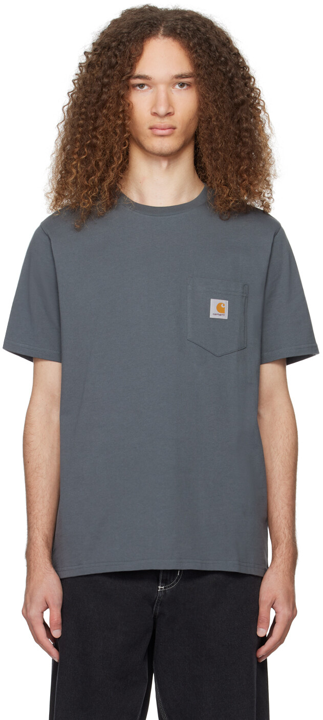 

Серая футболка с карманом Carhartt Work In Progress