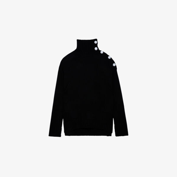

Кашемировый джемпер alma с воротником-воронкой Zadig&Voltaire, цвет noir