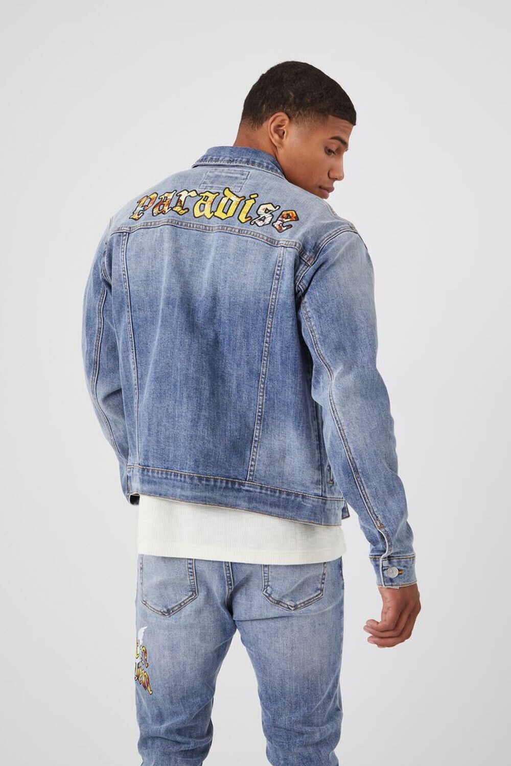 

Джинсовая куртка Trucker с нашивкой Paradise Forever 21, деним