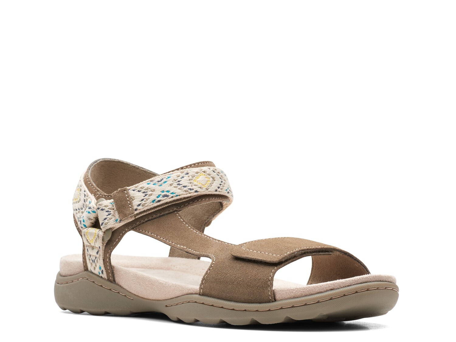 

Сандалии Amanda Step Clarks, цвет Army Green/Multicolor Geometric Print
