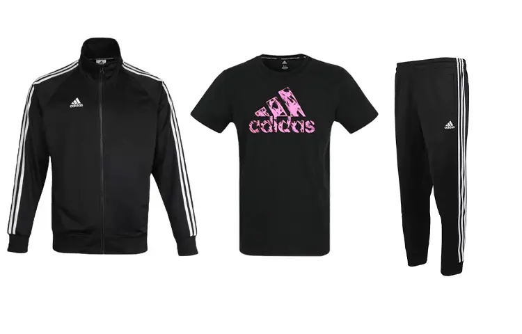 

Повседневная спортивная мужская черная комплект из 3 шт Adidas, черный
