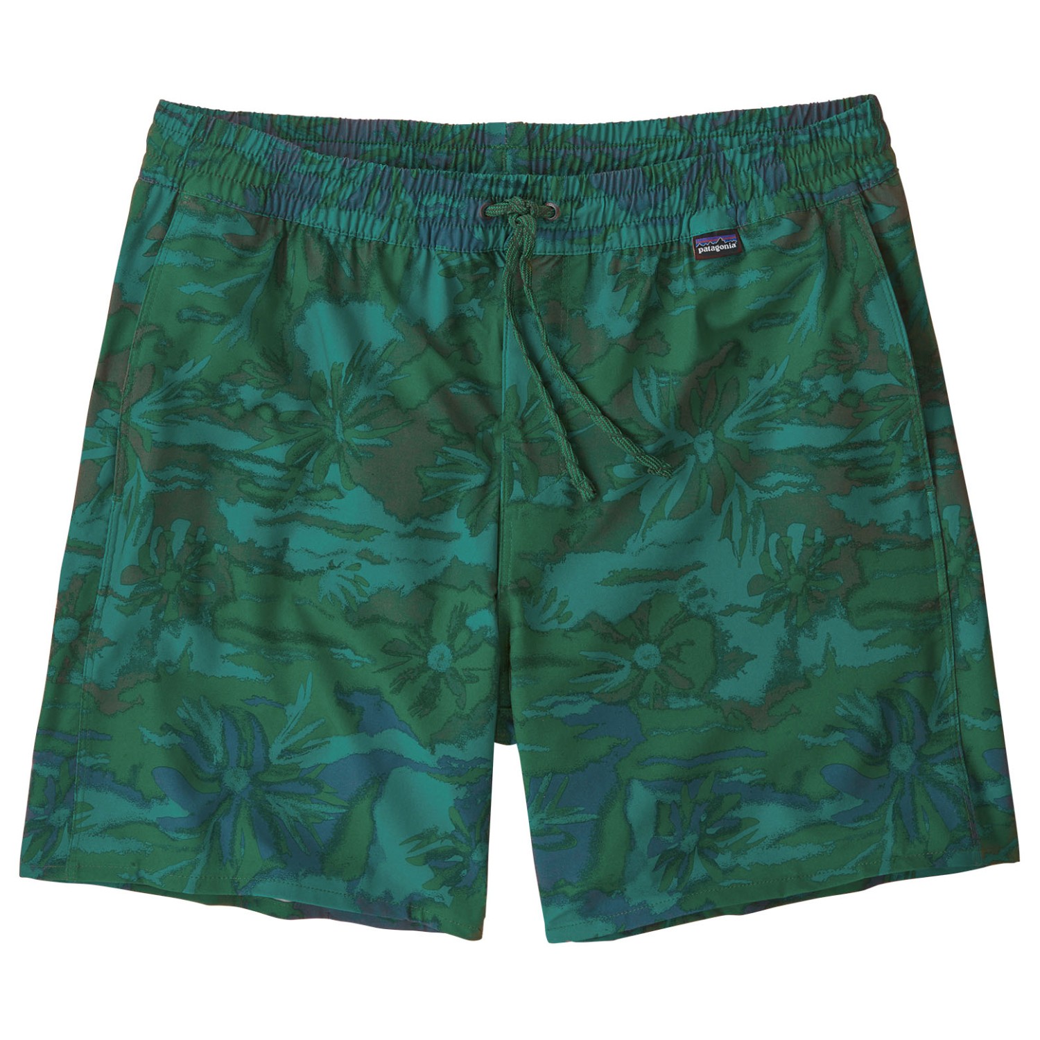 Шорты Patagonia Hydropeak Volley Shorts, цвет Cliffs And Coves/Conifer Green