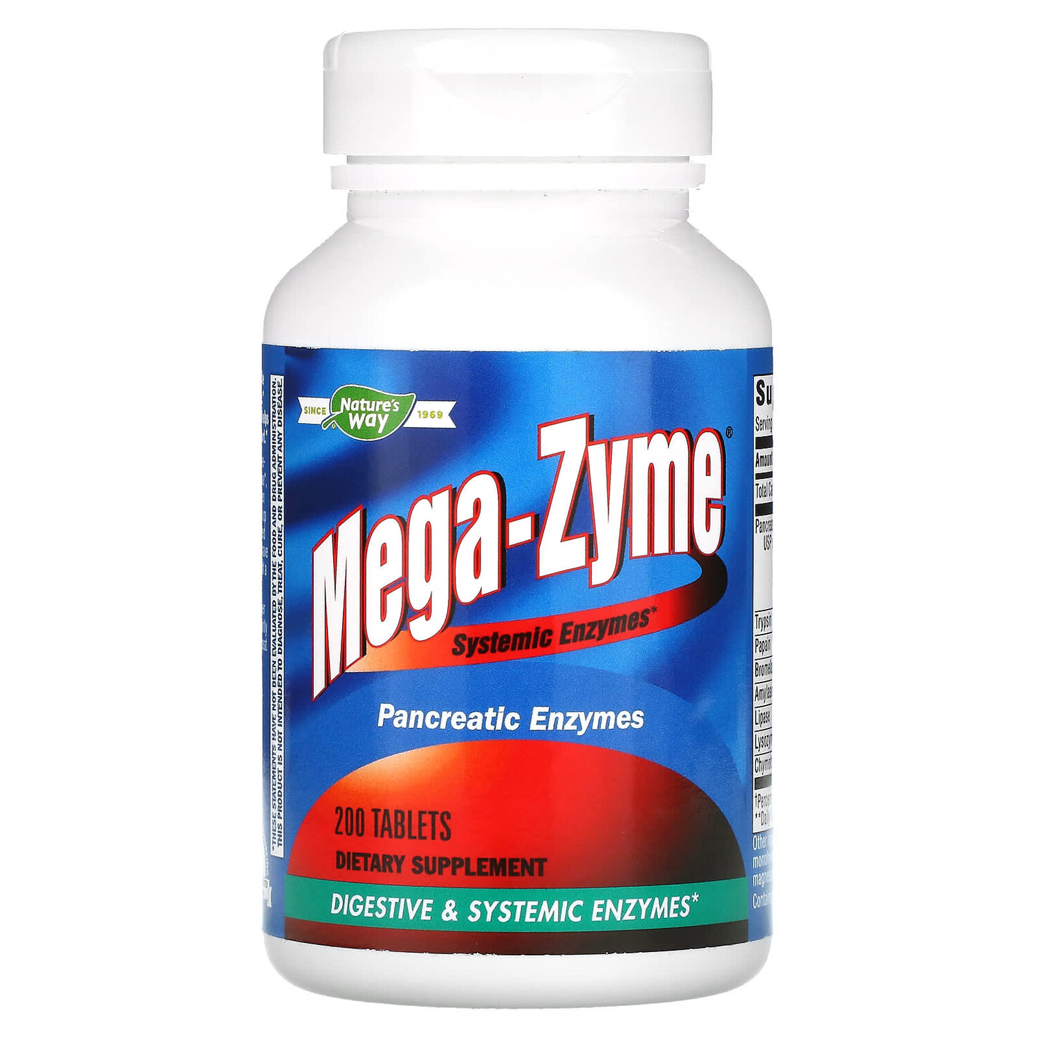 

Mega-Zyme, системные ферменты, 200 таблеток, Nature's Way