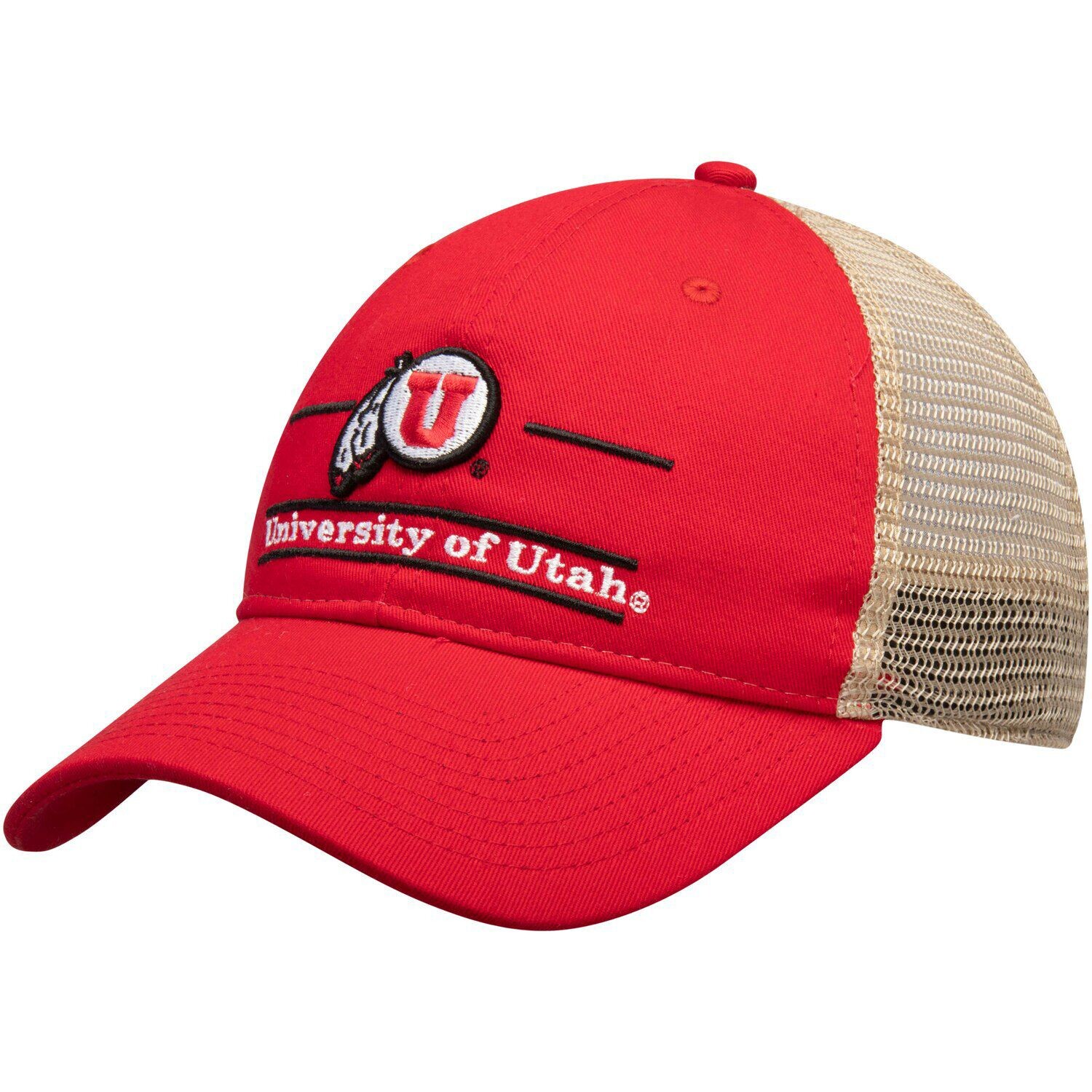 

Мужская регулируемая кепка The Game Red Utah Utes Split Bar Trucker