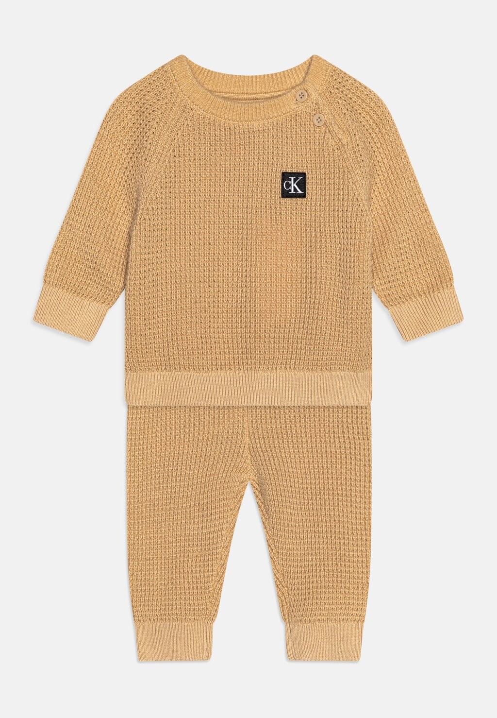 

Брюки BABY WAFFLE TUCK UNISEX SET Calvin Klein Jeans, цвет warm sand