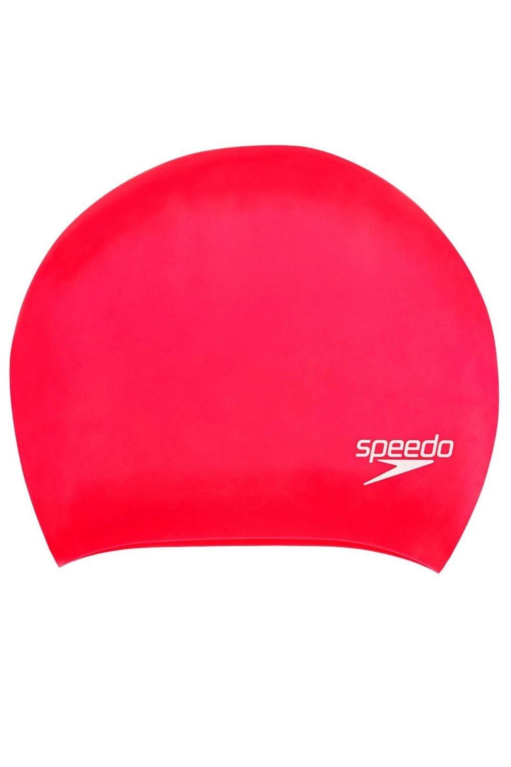 Силиконовая шапочка для плавания с длинными волосами Speedo, розовый