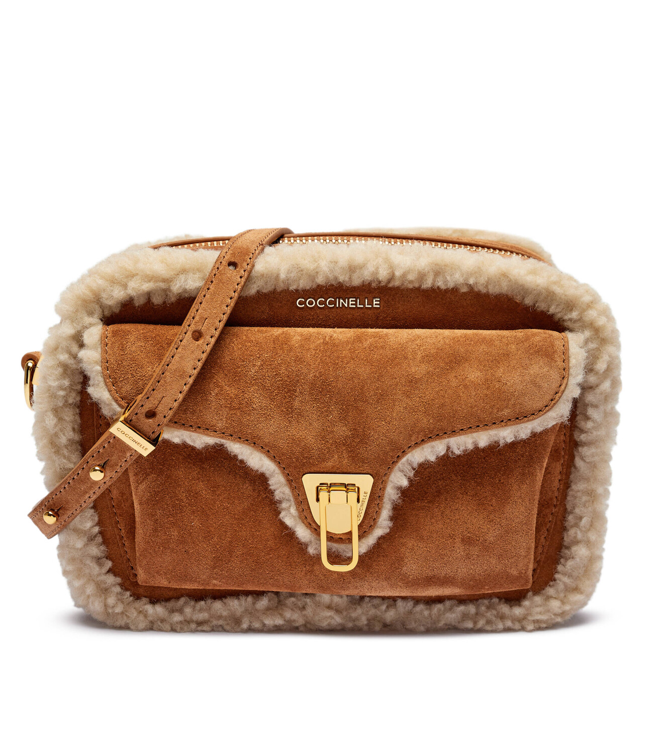 

Сумка-мессенджер Coccinelle Shearling, коричневый