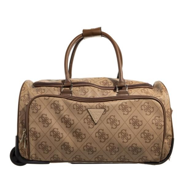 

Сумка berta wheeled duffel latte logo/brown Guess, бежевый