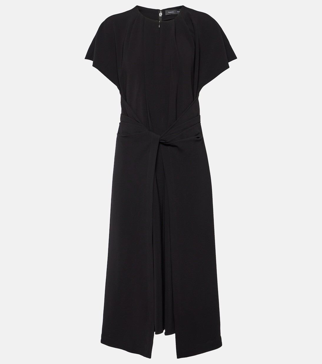 

Платье миди julie из крепа с драпировкой Proenza Schouler, черный