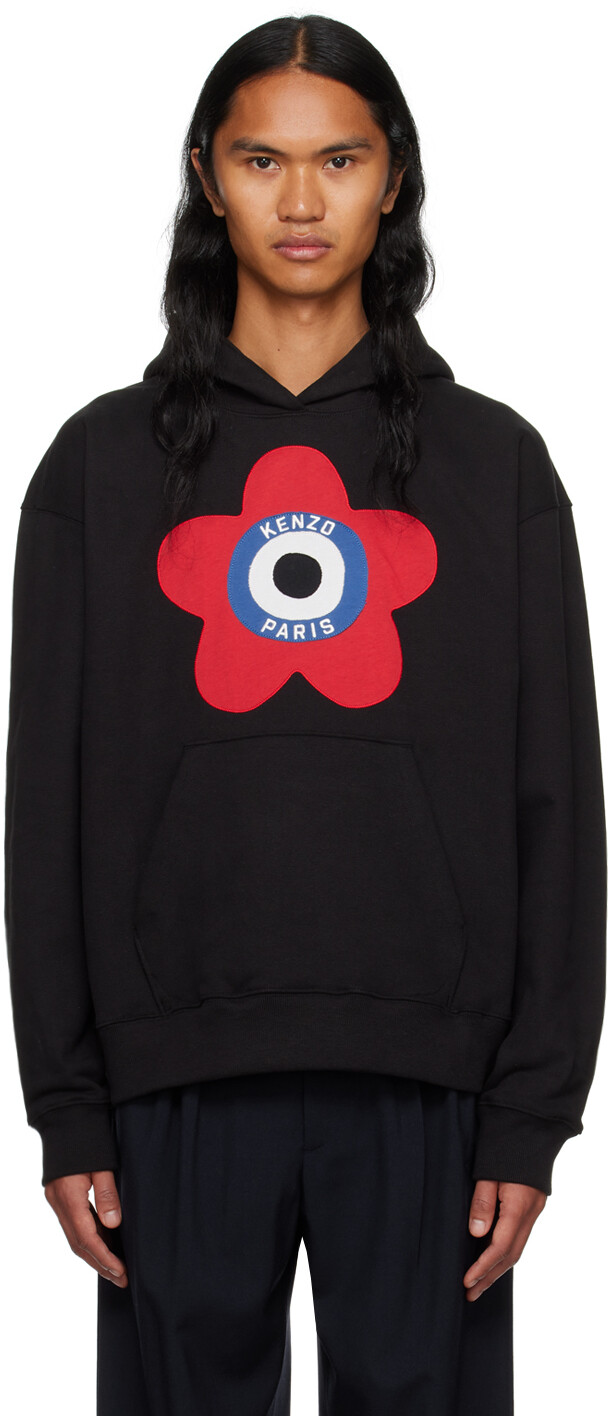 

Черный худи Paris Target Kenzo