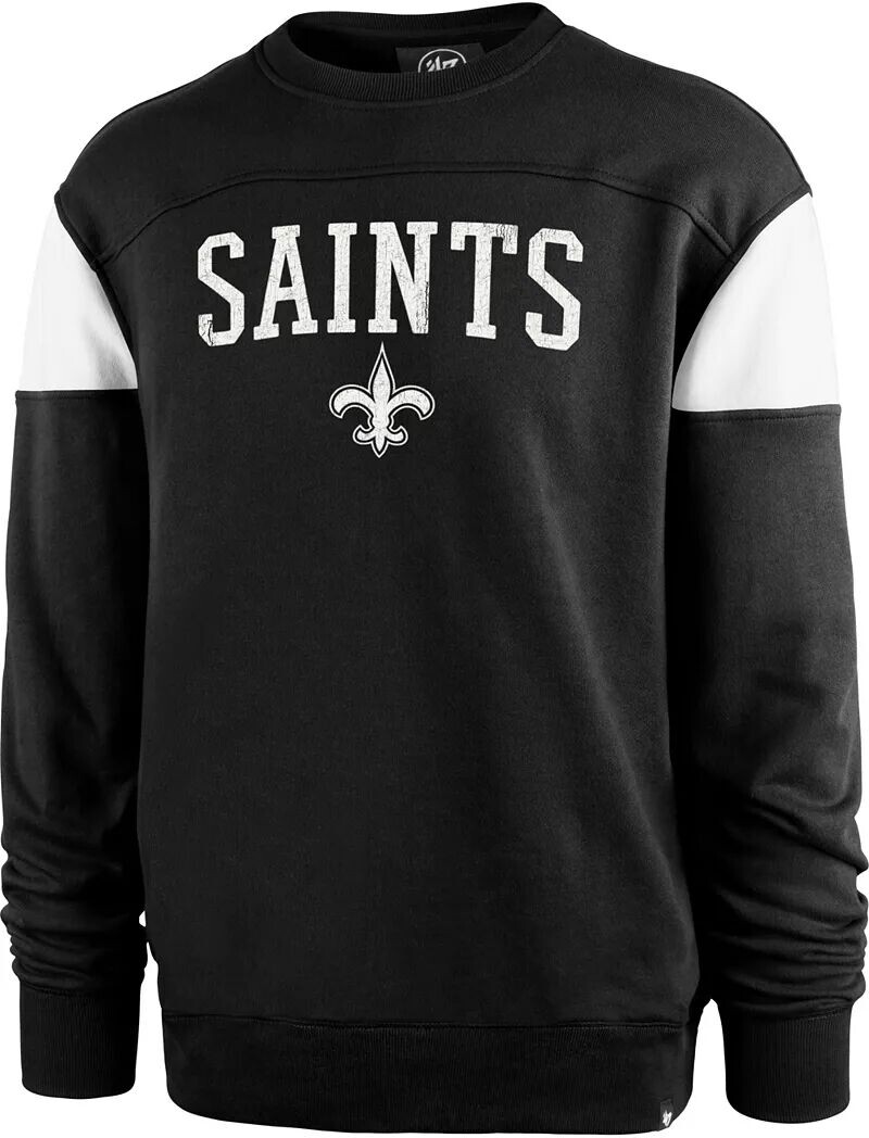 

Черная мужская толстовка с круглым вырезом '47 New Orleans Saints Groundbreak