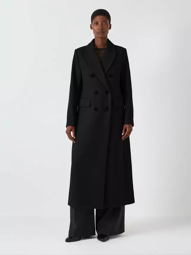 

Пальто John Lewis Double Breasted Wool Melange, цвет black/multi