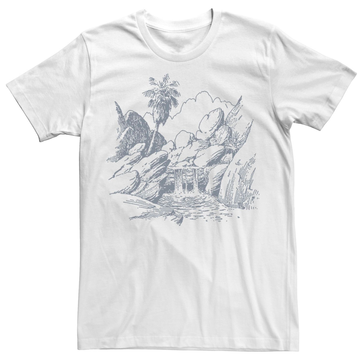 Мужская футболка с водопадом и природой Generic обои на заказ с водопадом и водопадом из пвх