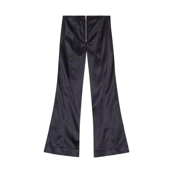 

Брюки schlaghose aus satin 099 black Ganni, черный