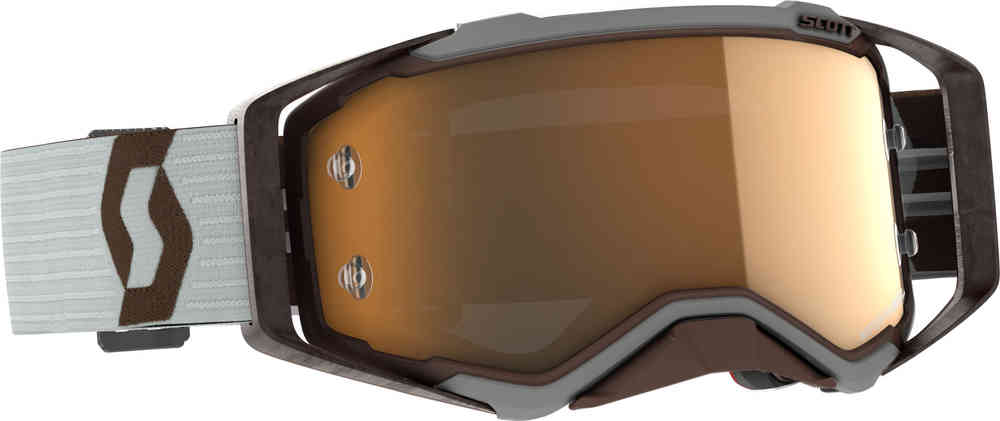 Хромированные серо-коричневые очки Prospect Amplifier для мотокросса Scott