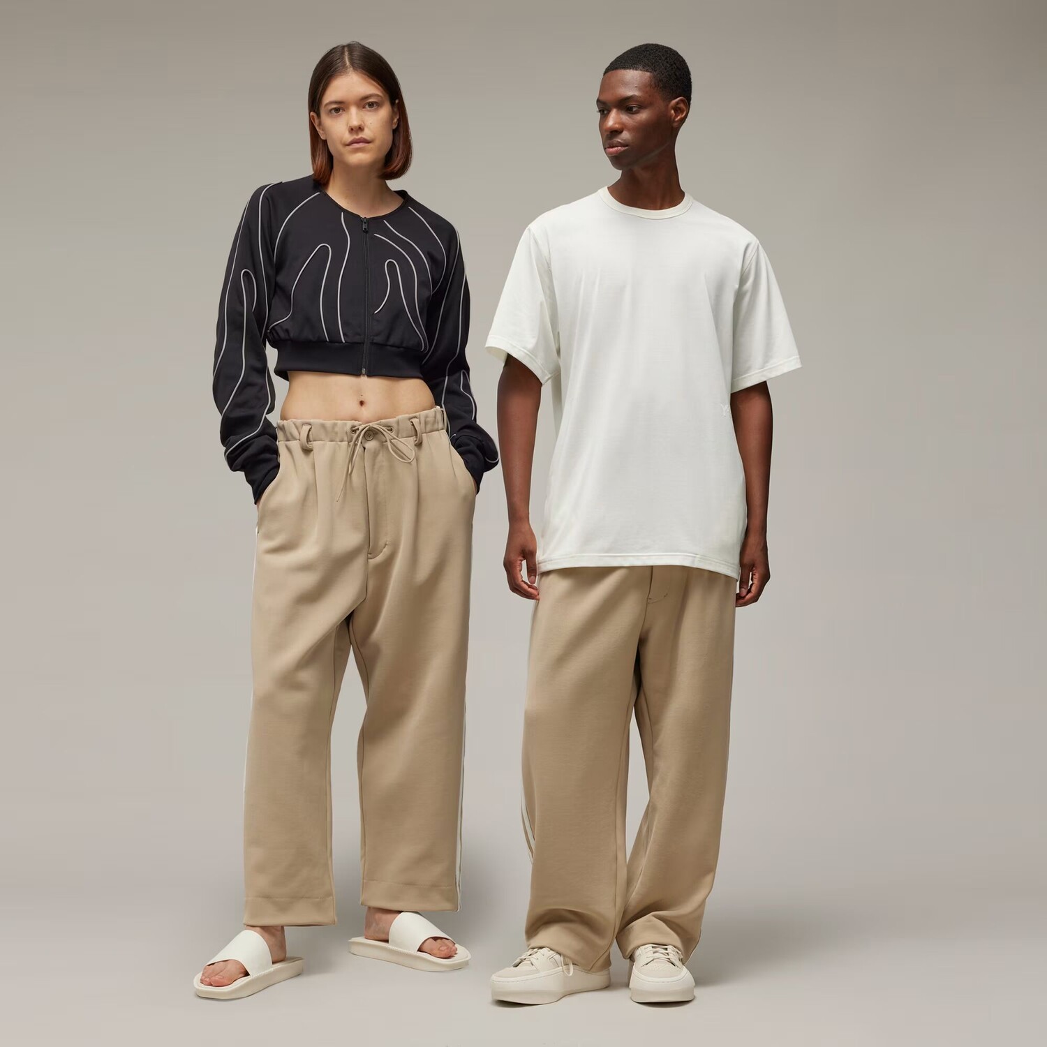 

Прямые спортивные брюки с 3 полосками Y-3 Adidas