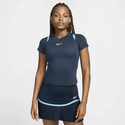 

Футболка Nike NikeCourt Advantage, цвет Armory Navy/Armory Navy/Green Frost/White