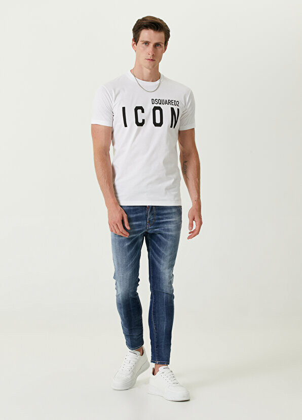 

Синие джинсовые брюки узкого кроя skater Dsquared2, Синий