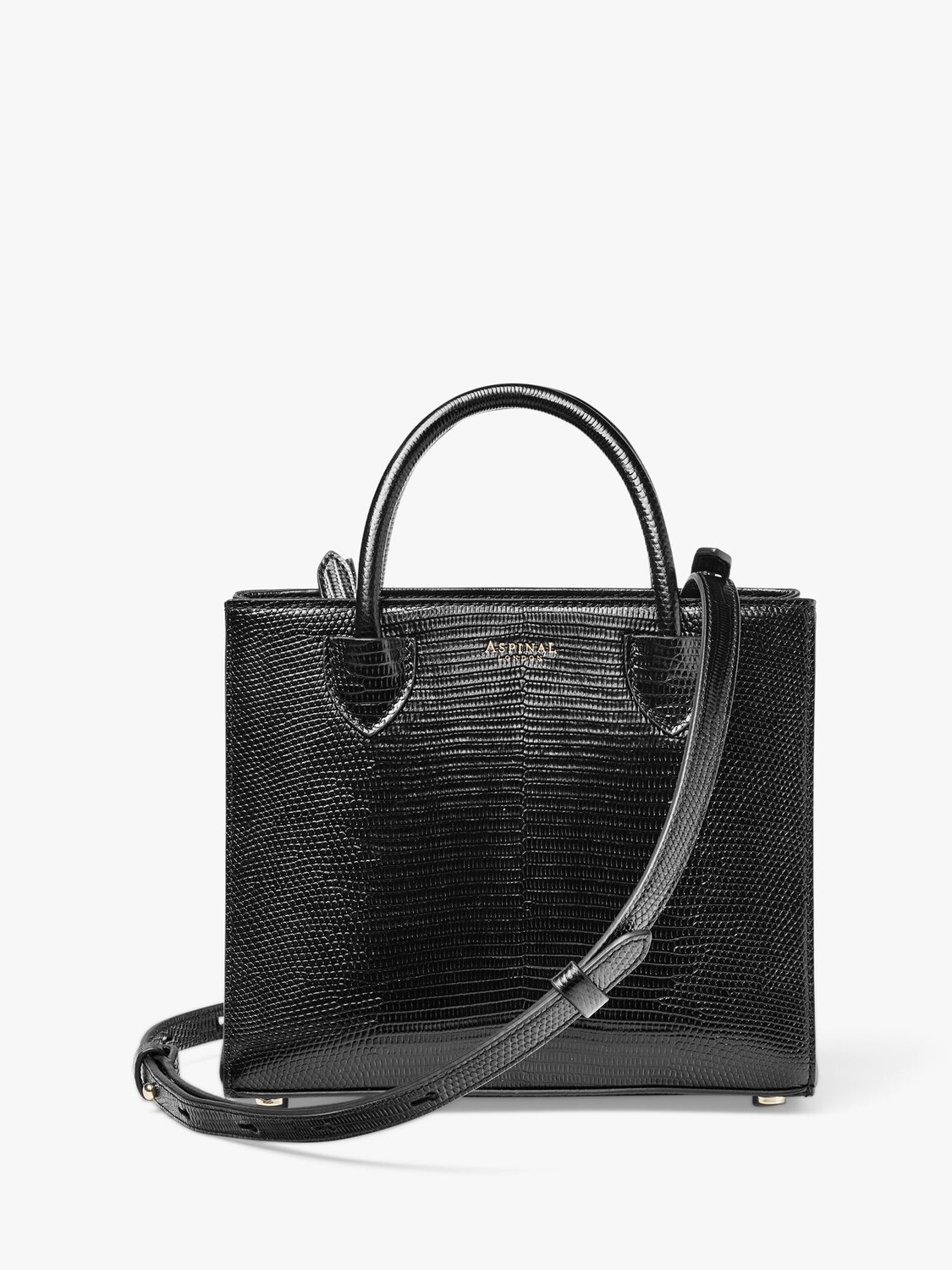 

Сумка-тоут Aspinal of London Madison Mini Lizard, черная