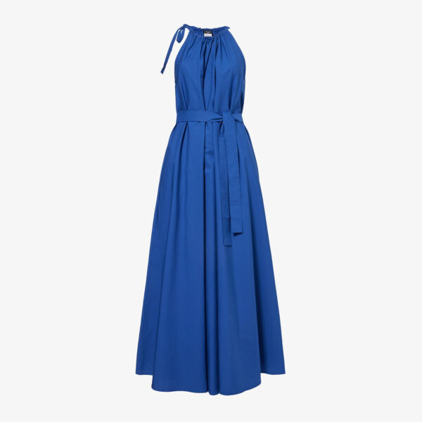 

Хлопковое платье миди fidato без рукавов Weekend Max Mara, синий