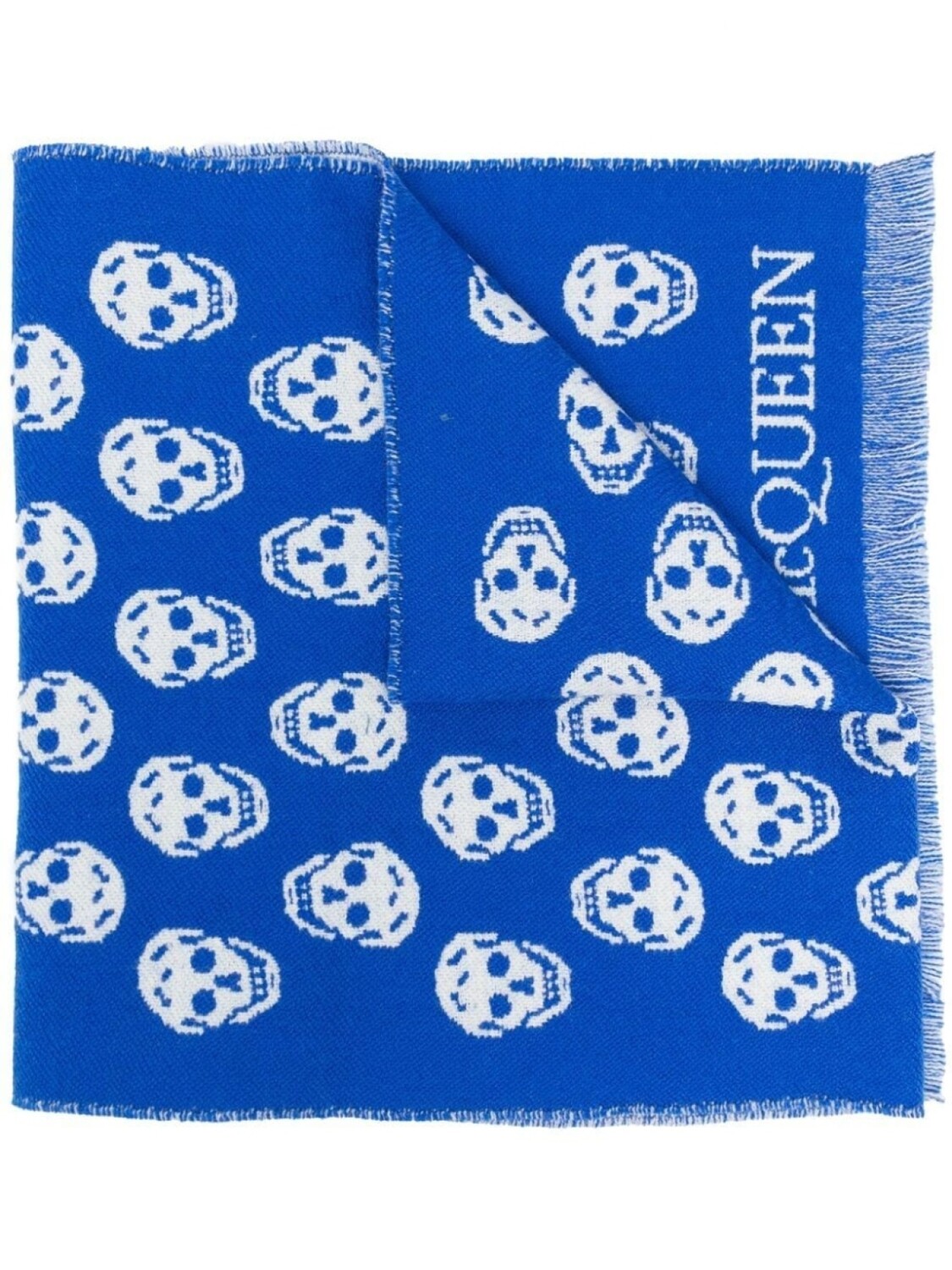 

Alexander McQueen шарф с принтом Skull, синий