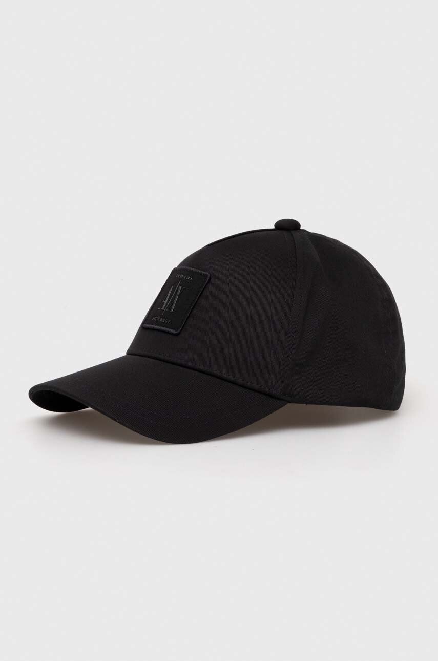 

Хлопковая бейсболка Armani Exchange, черный