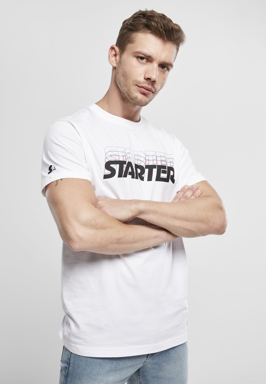 

Футболка с принтом Starter, мультиколор, Коричневый
