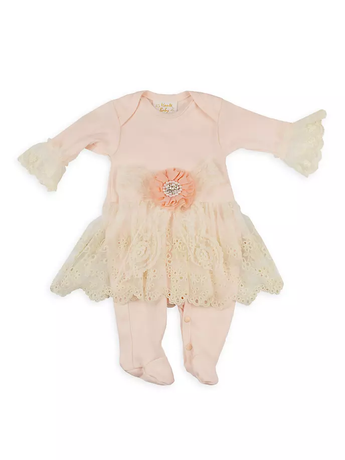 драгоценное румяное платье для малышки haute baby розовый Футболка Sweet Angel для малышки Haute Baby, розовый