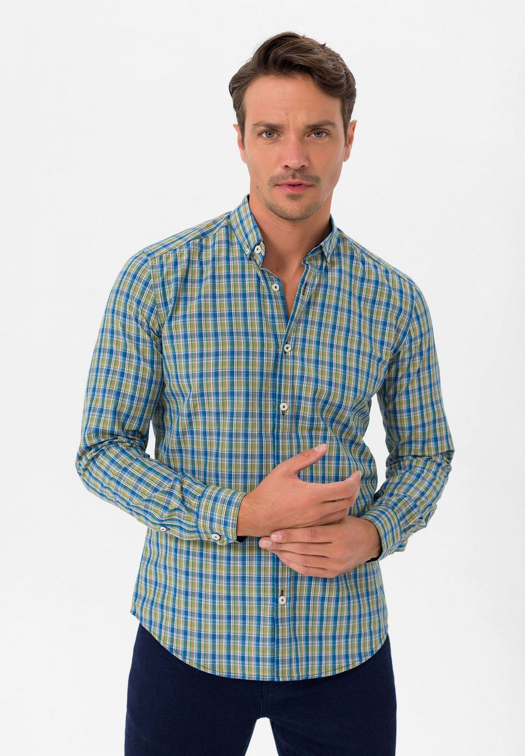 

Рубашка Plaid Regular Fit Felix Hardy, цвет light green