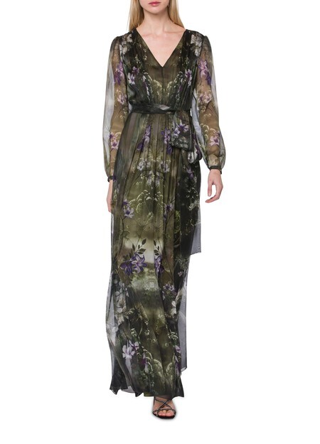 

Длинное шифоновое платье для зимнего сада Alberta Ferretti