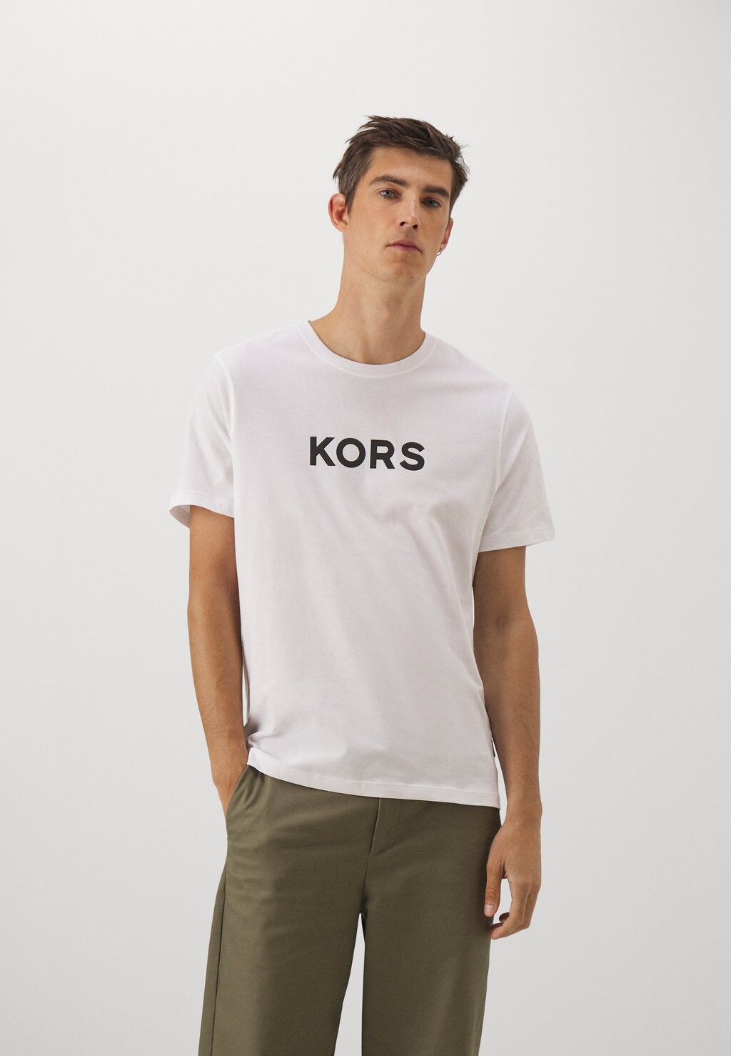

Футболка с принтом Textured Tee Michael Kors, белый