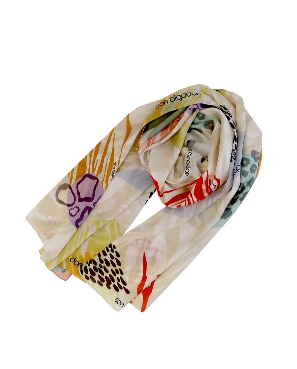 Женский шарф с разноцветным принтом Don Algodón, мультиколор женский шарф с разноцветным принтом don algodón мультиколор