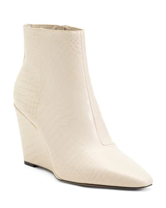 

Кожаные ботильоны на танкетке Teeray Vince Camuto, цвет Swan
