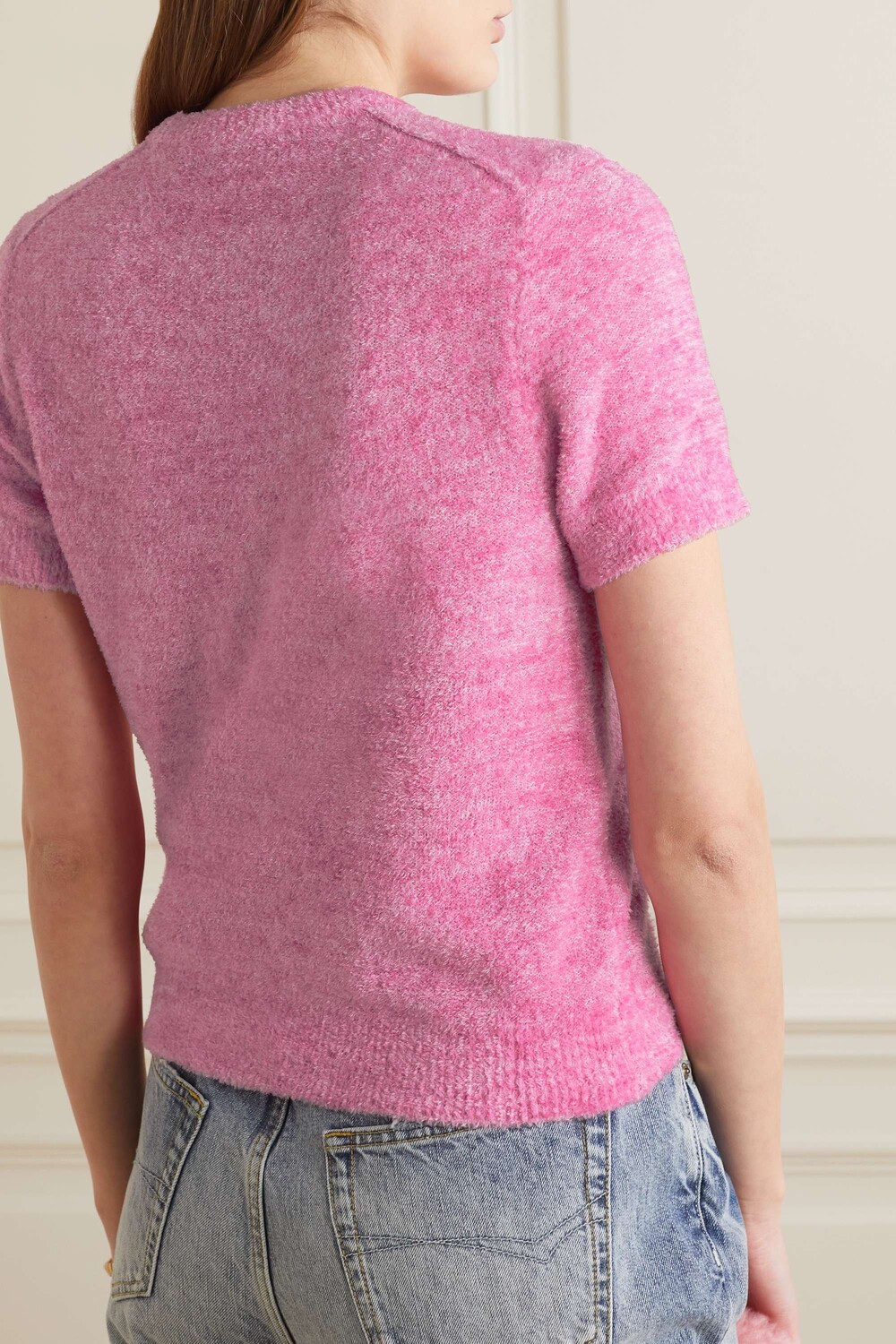 

ACNE STUDIOS Свитер из переработанного флиса, Розовый