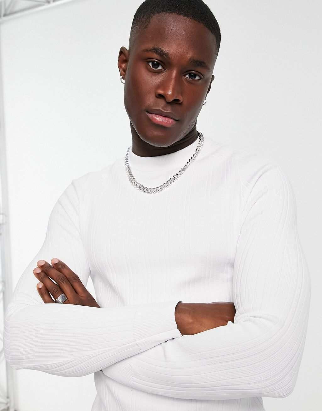 

Белый джемпер с круглым вырезом River Island