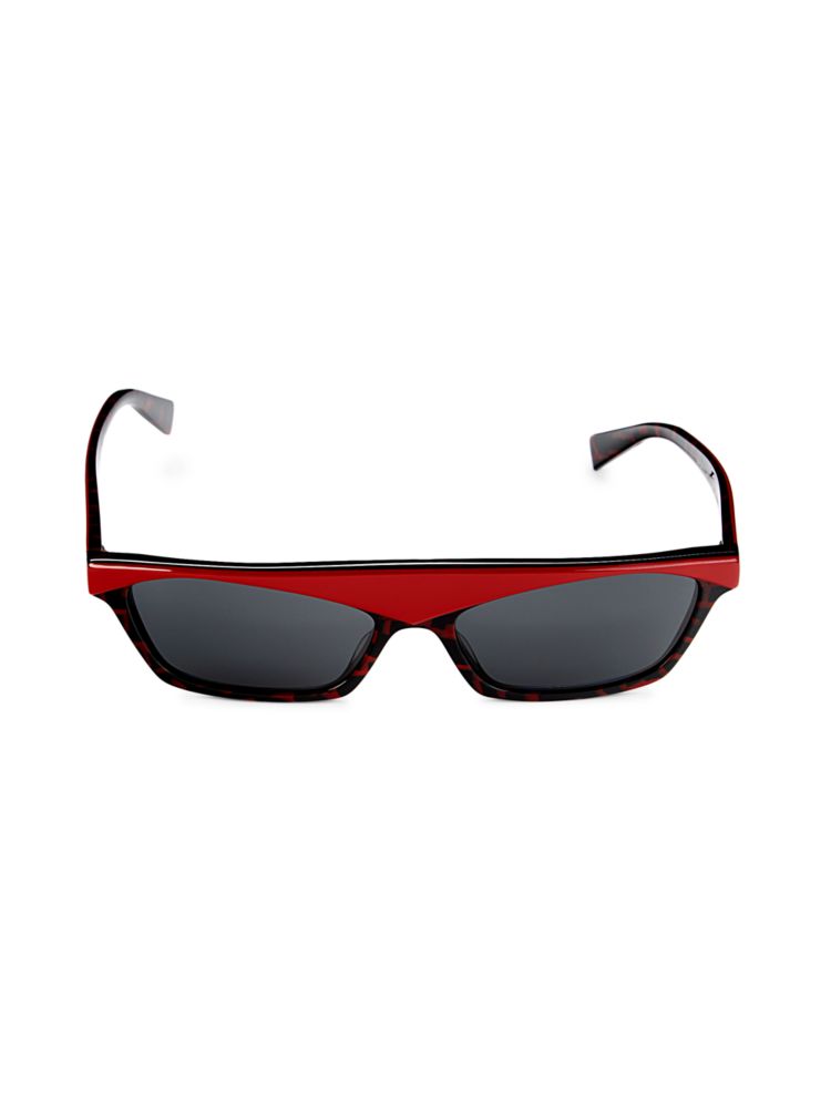 Прямоугольные солнцезащитные очки 58MM Alain Mikli, цвет Red Black