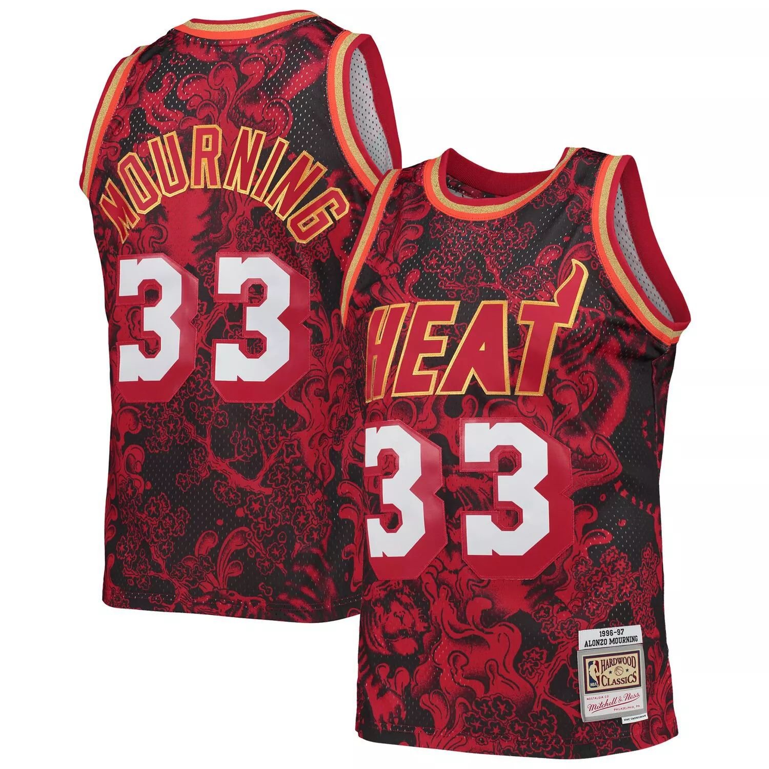 

Мужское джерси Mitchell & Ness Alonzo Mourning Red Miami Heat Hardwood Classics 1996-97 Lunar New Year Swingman Jersey