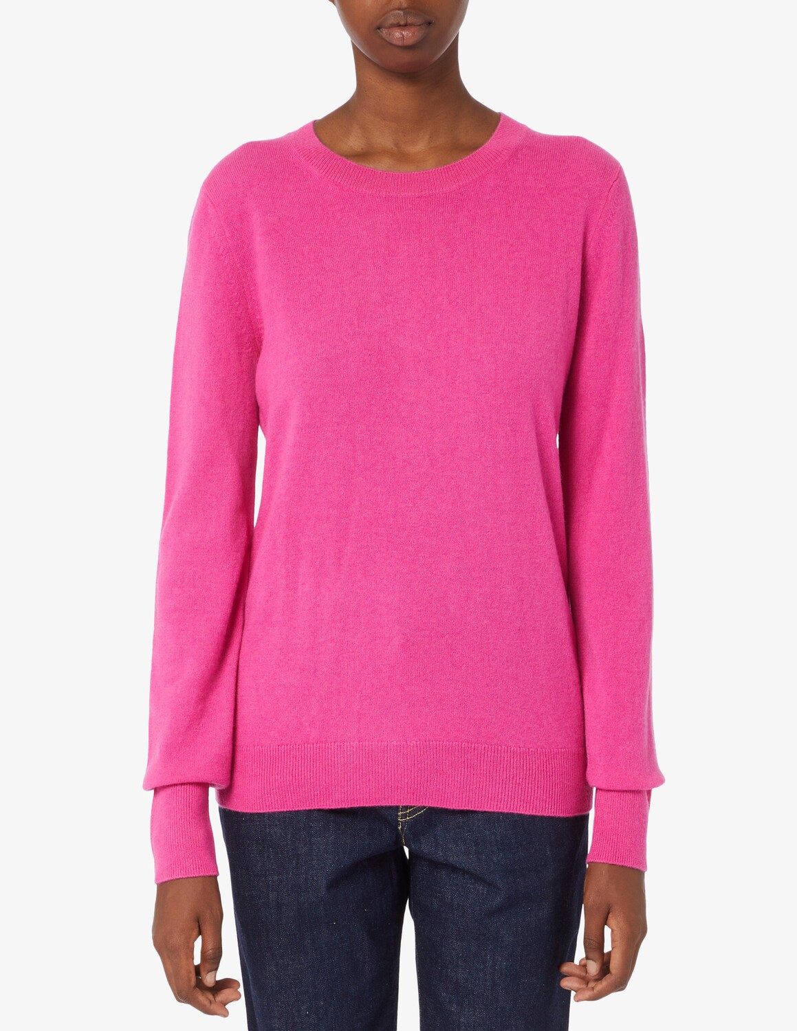 

Кашемировый свитер с круглым вырезом Pure Cashmere, фуксия, Розовый