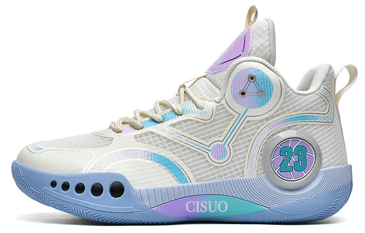 

Кроссовки CISUO sub-so Vintage Basketball Shoes Unisex High-top, белый/синий