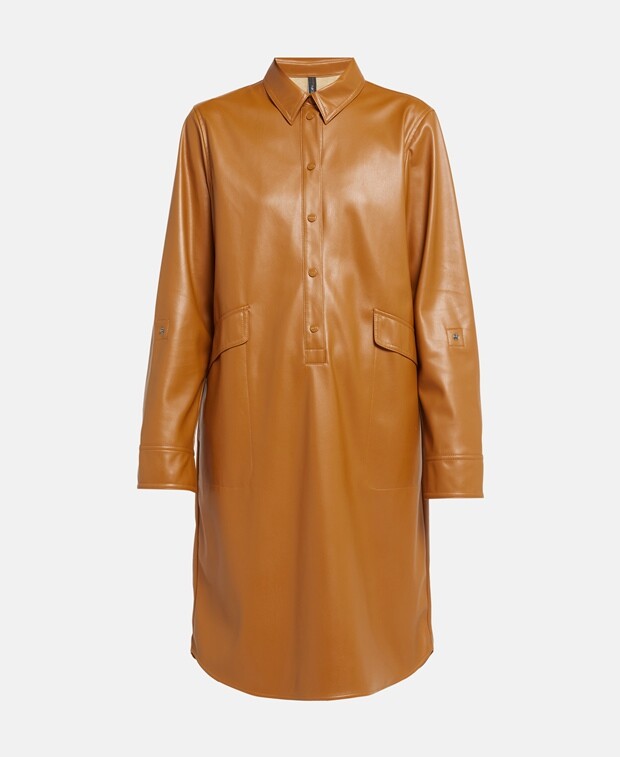 

Кожаное платье Marc Cain, коньяк