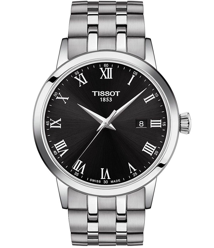 

Часы Tissot Classic Dream с хронографом на браслете из нержавеющей стали, серебро